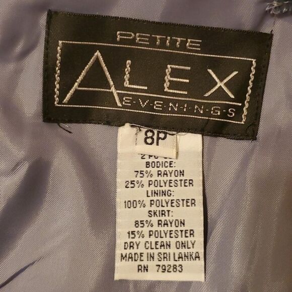 Alex-evenings Women's Silver and Grey Dress - Picture 6 of 8